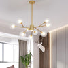 Modern Gold 9 Light Glass Globe Chandelier LED Pendant Ceiling Fixture