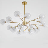 Modern Gold 9 Light Glass Globe Chandelier LED Pendant Ceiling Fixture