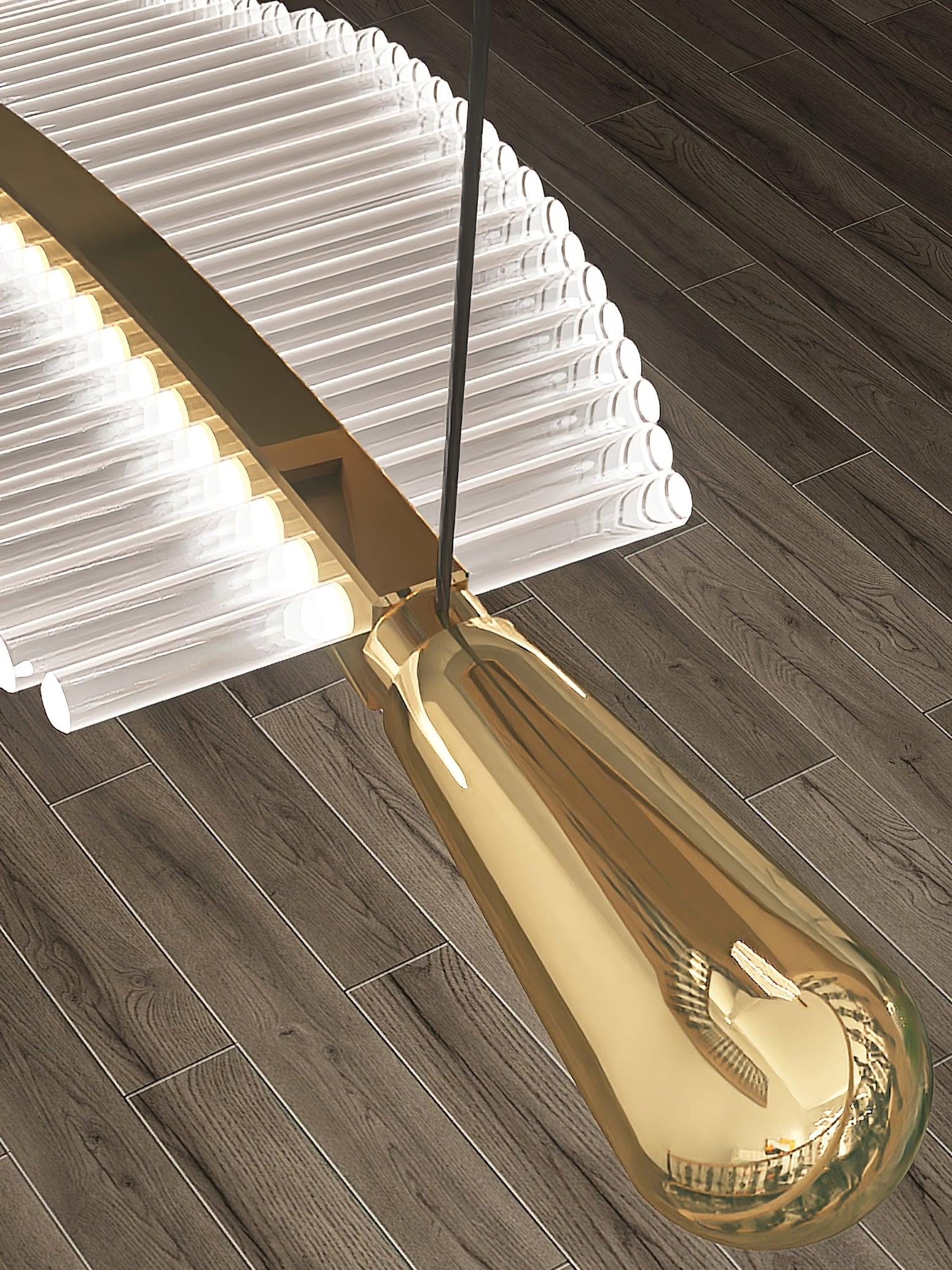 Modern Gold Acrylic Leaf LED Pendant Light Elegant Luxury Chandelier for Dining Room
