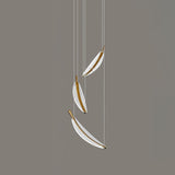 Modern Gold Acrylic Leaf LED Pendant Light Elegant Luxury Chandelier for Dining Room