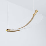 Modern Gold Acrylic Leaf LED Pendant Light Elegant Luxury Chandelier for Dining Room