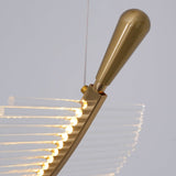Modern Gold Acrylic Leaf LED Pendant Light Elegant Luxury Chandelier for Dining Room