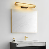 Modern Gold and Black Perforated Mesh LED Bathroom Vanity Light 15.7 Inch Wall Sconce