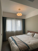 Modern Gold and White Glass Globe Cluster Chandelier Multi Head Pendant Light
