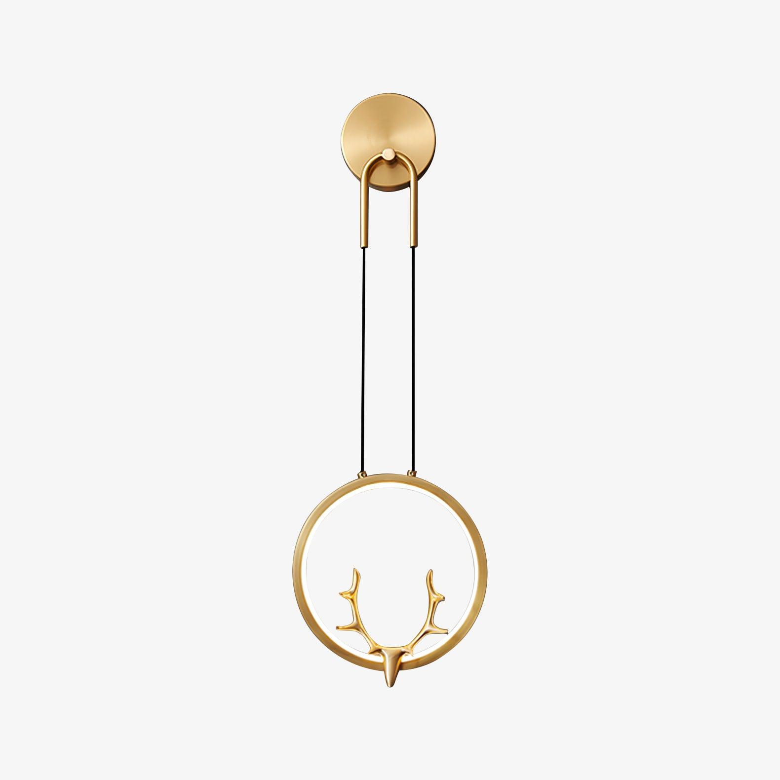 Modern Gold Antler LED Wall Sconce Set of 2 Luxury Brass Indoor Lighting for Bedside and Living Room