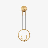 Modern Gold Antler LED Wall Sconce Set of 2 Luxury Brass Indoor Lighting for Bedside and Living Room