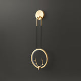 Modern Gold Antler LED Wall Sconce Set of 2 Luxury Brass Indoor Lighting for Bedside and Living Room