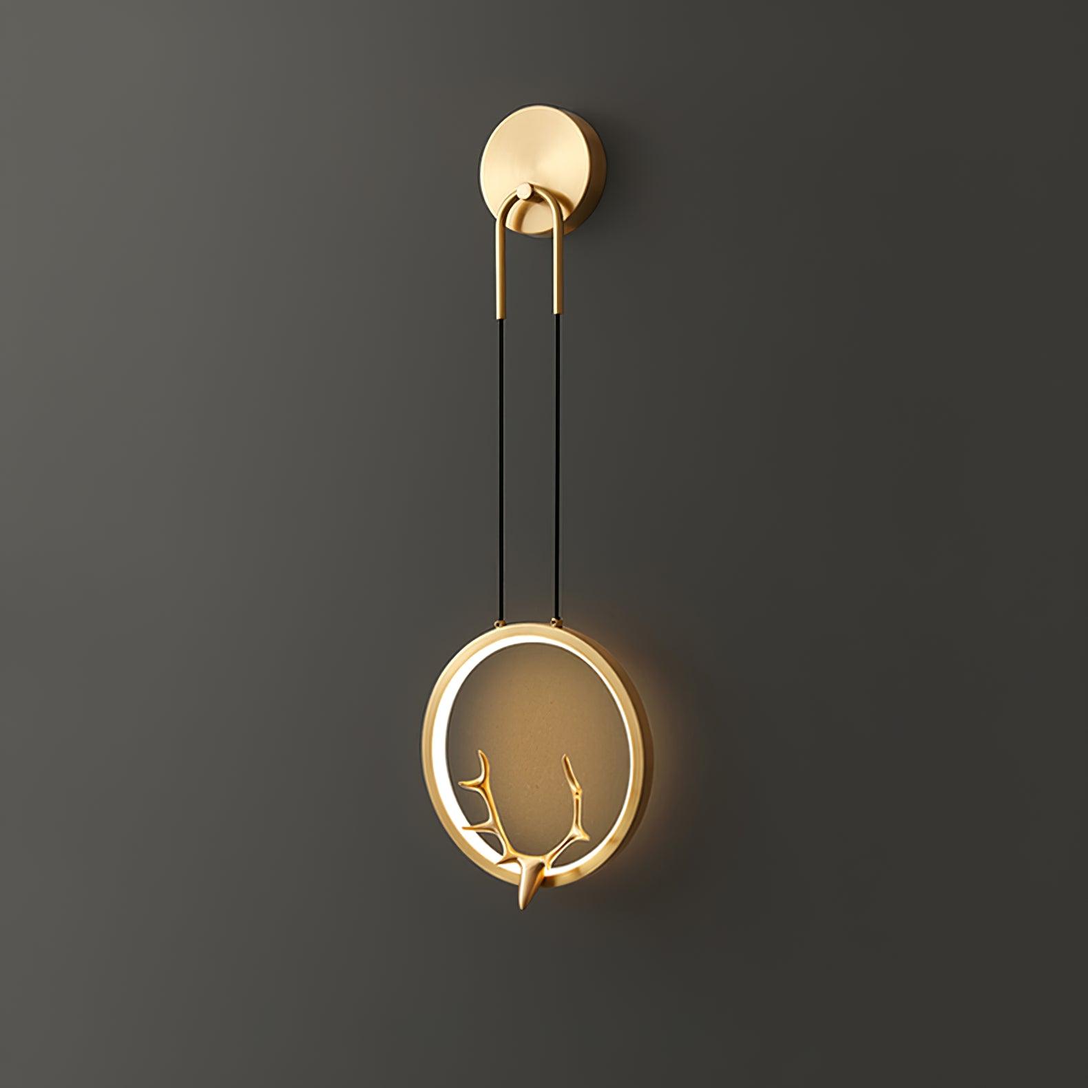 Modern Gold Antler LED Wall Sconce Set of 2 Luxury Brass Indoor Lighting for Bedside and Living Room