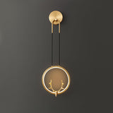 Modern Gold Antler LED Wall Sconce Set of 2 Luxury Brass Indoor Lighting for Bedside and Living Room