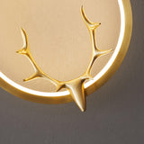Modern Gold Antler LED Wall Sconce Set of 2 Luxury Brass Indoor Lighting for Bedside and Living Room