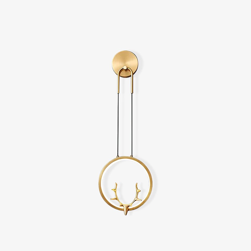 Modern Gold Antler LED Wall Sconce Set of 2 Luxury Brass Indoor Lighting for Bedside and Living Room