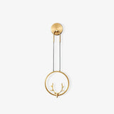 Modern Gold Antler LED Wall Sconce Set of 2 Luxury Brass Indoor Lighting for Bedside and Living Room