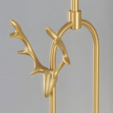Modern Gold Antler Ring LED Pendant Light Dimmable Nordic Bedside Hanging Lamp for Bedroom