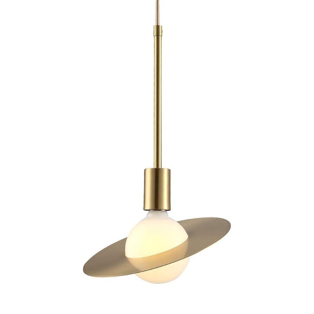 Modern Gold Ball LED Pendant Light Geometric Metal Hanging Ceiling Lamp for Living Room