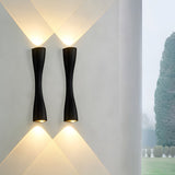 Modern Gold Black and White LED Wall Sconce Up and Down Light for Indoor and Outdoor Areas
