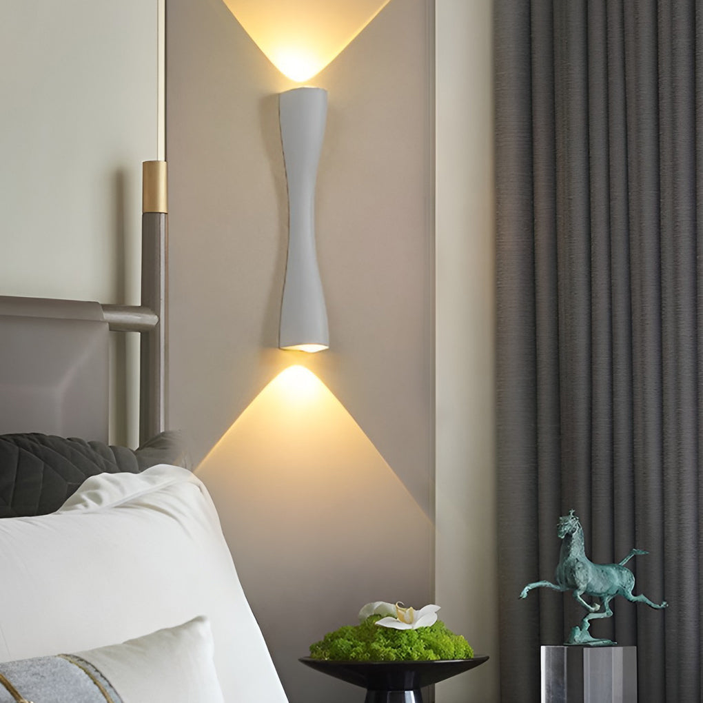 Modern Gold Black and White LED Wall Sconce Up and Down Light for Indoor and Outdoor Areas