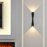 Modern Gold Black and White LED Wall Sconce Up and Down Light for Indoor and Outdoor Areas