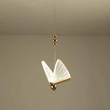 Modern Gold Butterfly Shaped LED Pendant Light Acrylic Hanging Lamp for Island and Bedroom