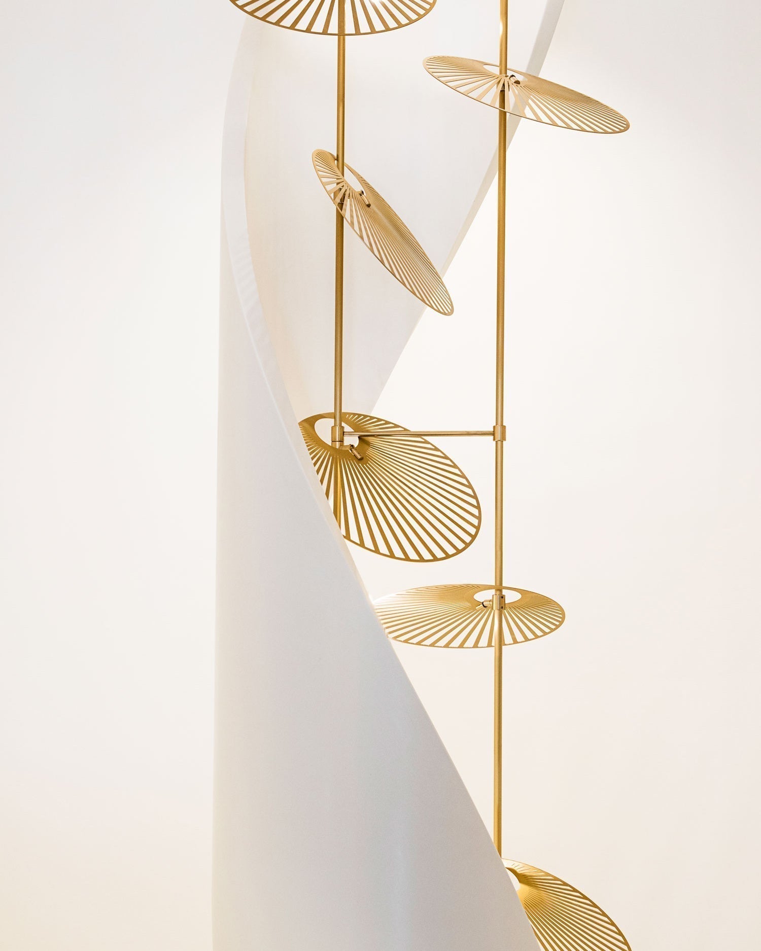 Modern Gold Cattail Leaf Chandelier Nature Inspired Aluminum Pendant Lighting