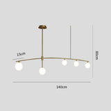 Modern Gold Copper LED Branch Chandelier with Irregular Glass Shades for Living Dining Room