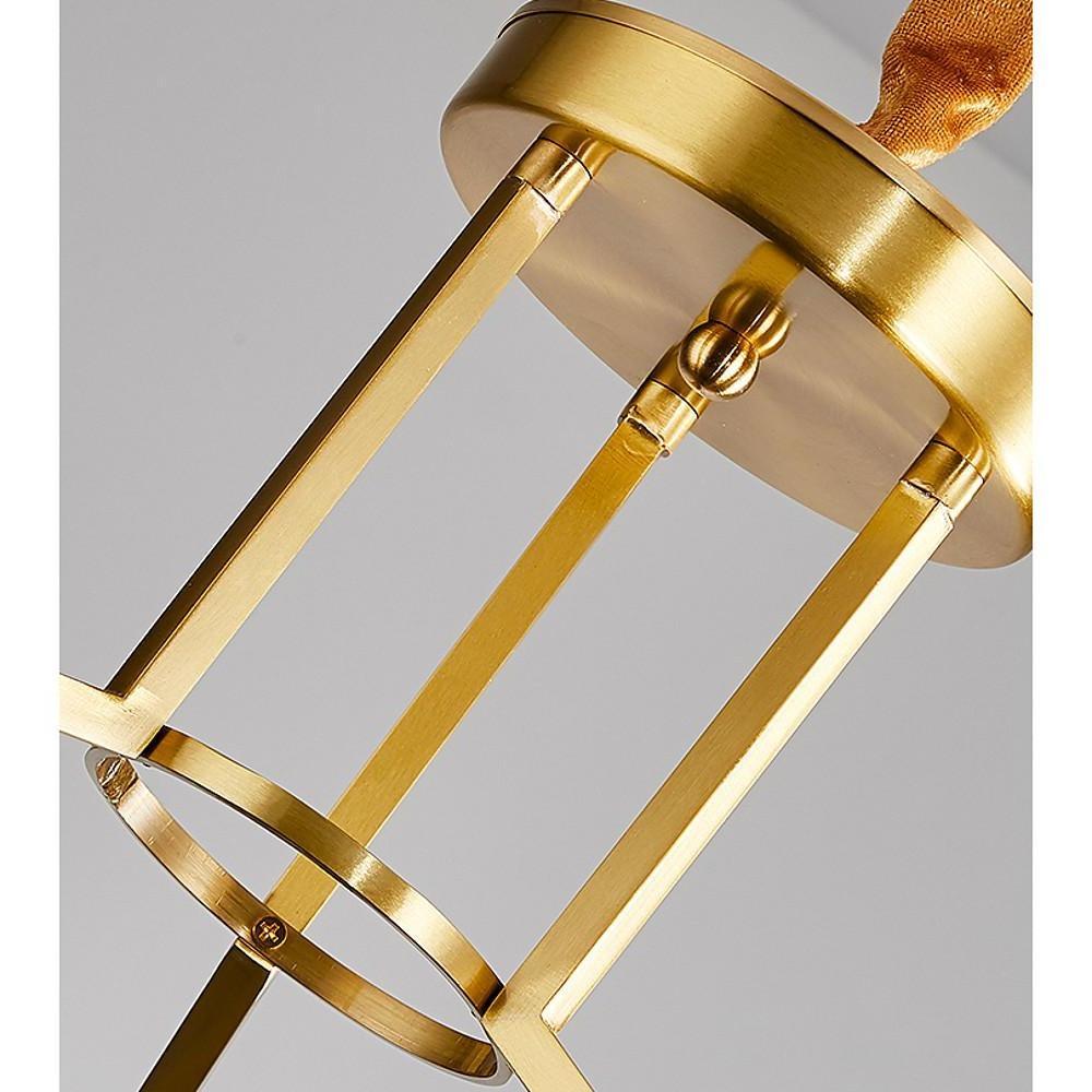 Modern Gold Crystal Copper Chandelier Nordic LED Pendant Light for Kitchen Island and Living Room