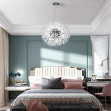Modern Gold Crystal Dandelion Chandelier Firework Pendant Lighting for Dining Room