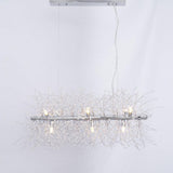 Modern Gold Crystal Dandelion Chandelier Firework Pendant Lighting for Dining Room