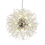 Modern Gold Crystal Dandelion Chandelier Firework Pendant Lighting for Dining Room