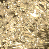 Modern Gold Crystal Dandelion Chandelier Firework Pendant Lighting for Dining Room