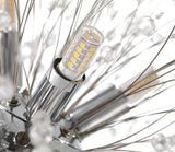Modern Gold Crystal Dandelion Chandelier Firework Pendant Lighting for Dining Room