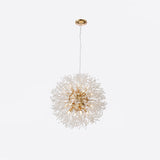 Modern Gold Crystal Dandelion Chandelier Firework Pendant Lighting for Dining Room