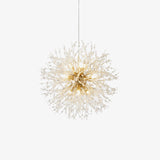 Modern Gold Crystal Dandelion Chandelier Firework Pendant Lighting for Dining Room