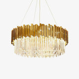Modern Gold Crystal Empire Candelabrum Chandelier for Elegant Interior Lighting