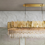 Modern Gold Crystal Empire Candelabrum Chandelier for Elegant Interior Lighting