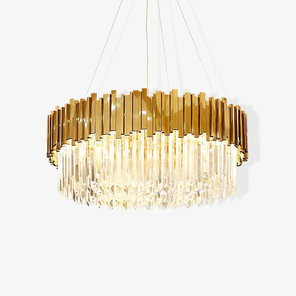 Modern Gold Crystal Empire Candelabrum Chandelier for Elegant Interior Lighting