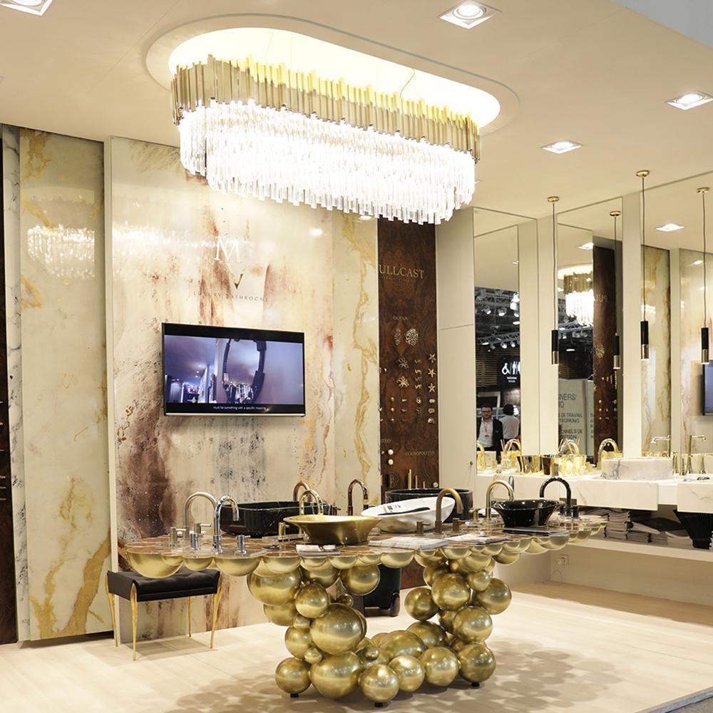 Modern Gold Crystal Empire Candelabrum Chandelier for Elegant Interior Lighting