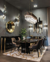 Modern Gold Crystal Empire Candelabrum Chandelier for Elegant Interior Lighting
