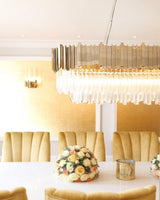 Modern Gold Crystal Empire Candelabrum Chandelier for Elegant Interior Lighting