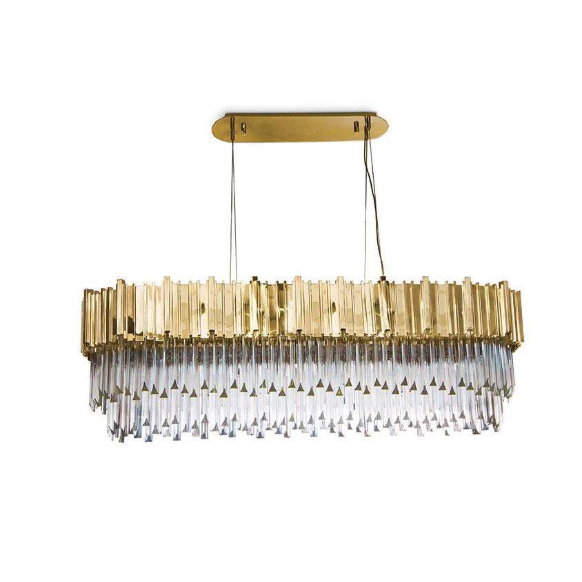 Modern Gold Crystal Empire Candelabrum Chandelier for Elegant Interior Lighting