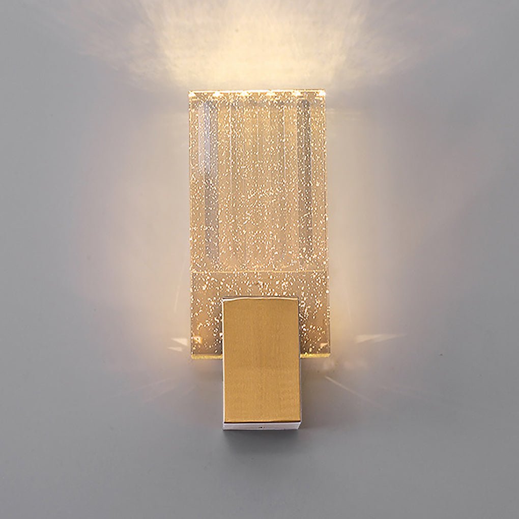 Modern Gold Crystal LED Wall Sconce for Bedside Staircase and Aisle Lighting