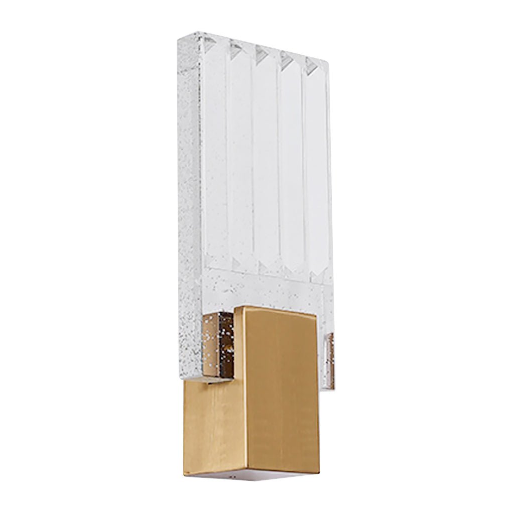 Modern Gold Crystal LED Wall Sconce for Bedside Staircase and Aisle Lighting