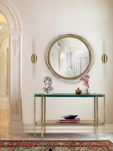 Modern Gold Crystal Wall Sconce Set of 2 Vertical Integrated LED Indoor Lighting Fixture