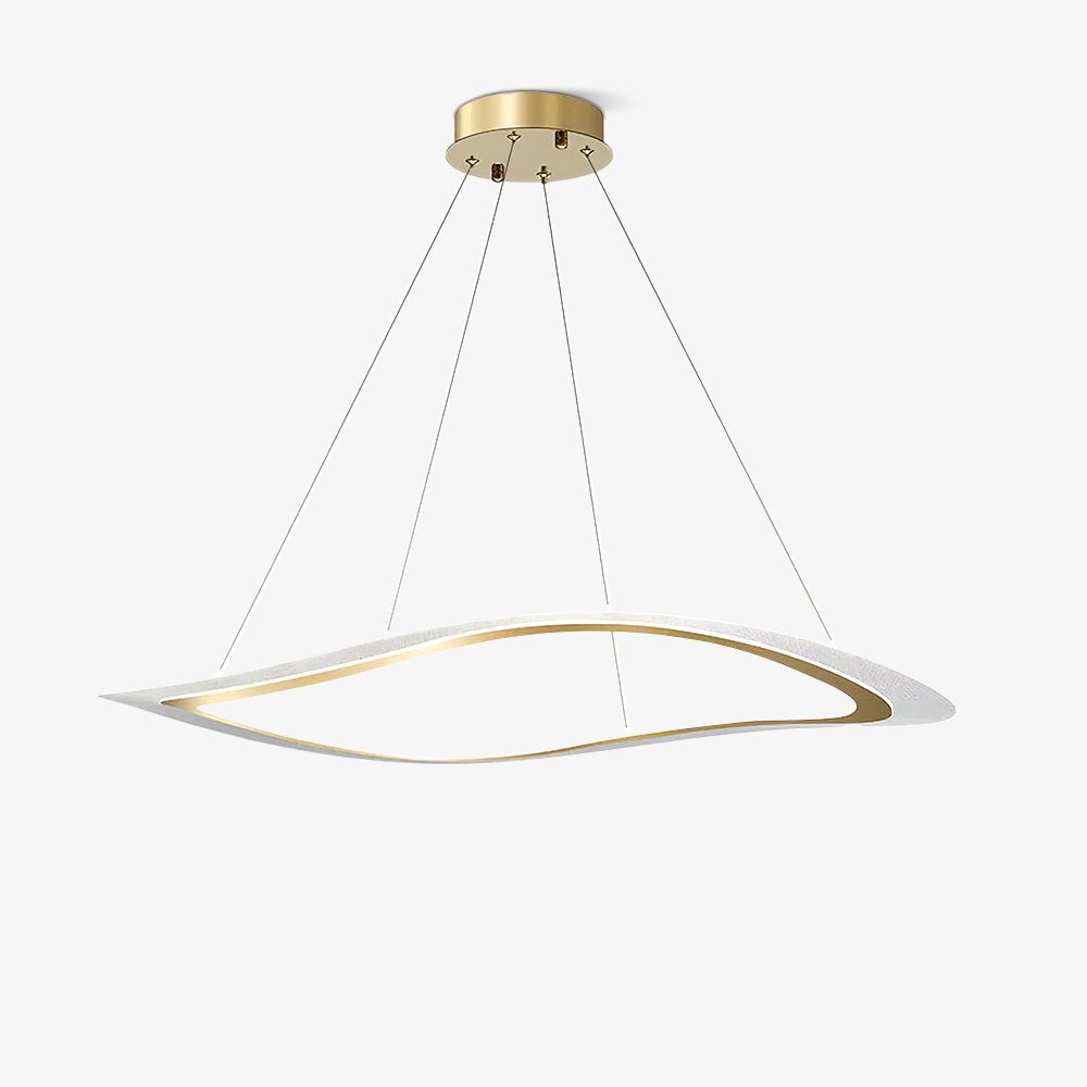 Modern Gold Curved LED Chandelier Acrylic Flush Mount Ceiling Light Marques