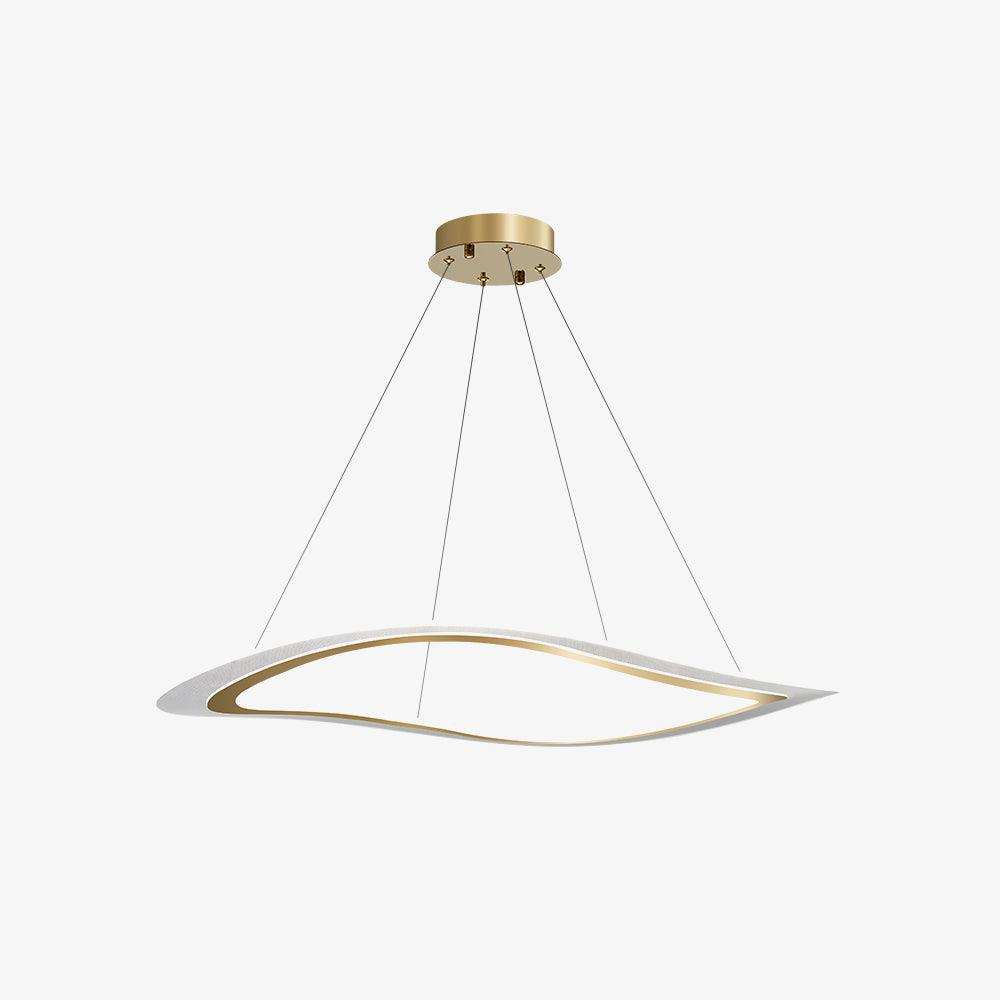 Modern Gold Curved LED Chandelier Acrylic Flush Mount Ceiling Light Marques