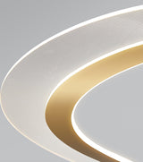 Modern Gold Curved LED Chandelier Acrylic Flush Mount Ceiling Light Marques
