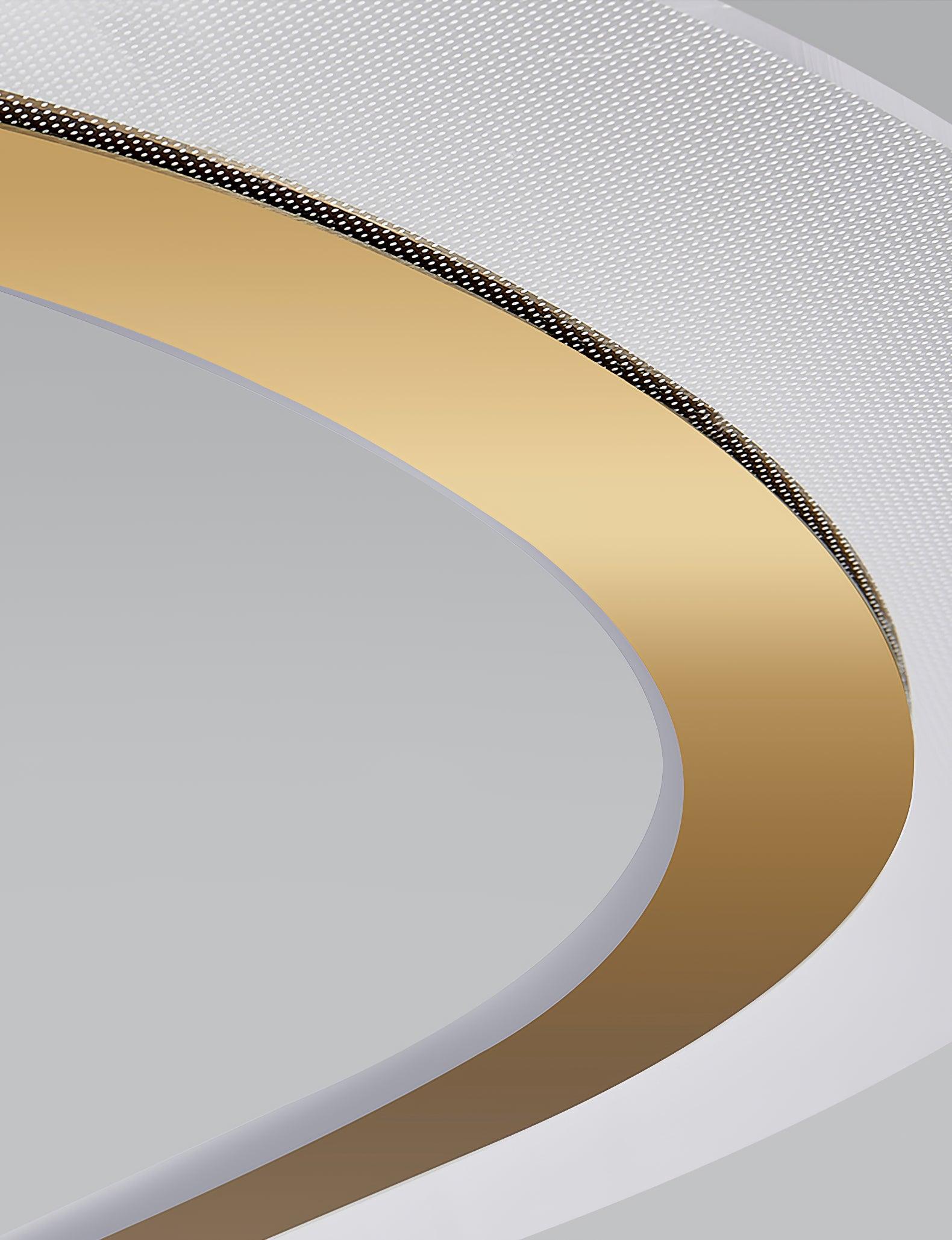 Modern Gold Curved LED Chandelier Acrylic Flush Mount Ceiling Light Marques