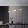 Modern Gold Cylinder LED Pendant Lighting for Kitchen Island and Living Room Adjustable Nordic Hanging Lamp