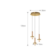 Modern Gold Cylinder LED Pendant Lighting for Kitchen Island and Living Room Adjustable Nordic Hanging Lamp
