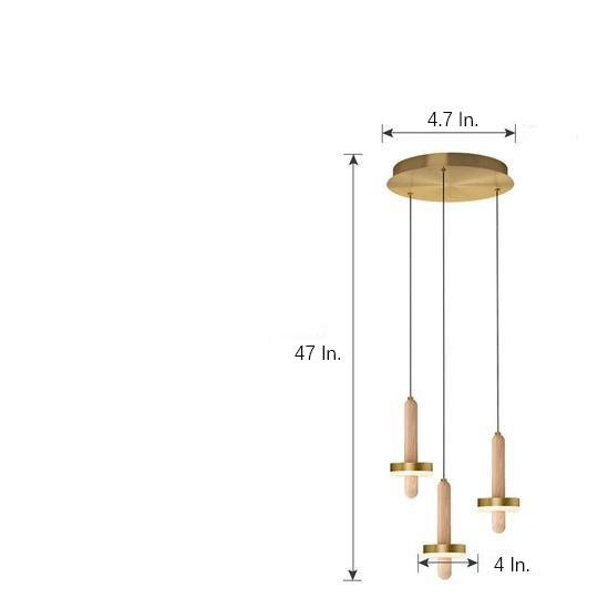 Modern Gold Cylinder LED Pendant Lighting for Kitchen Island and Living Room Adjustable Nordic Hanging Lamp