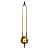 Modern Gold Ellipse Ring Marble LED Wall Sconce Tall Luxury Interior Accent Light